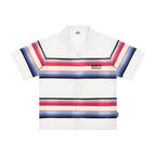 EMPTY REFERENCE Rainbow Stripe Halo Printed Short Sleeve Shirt