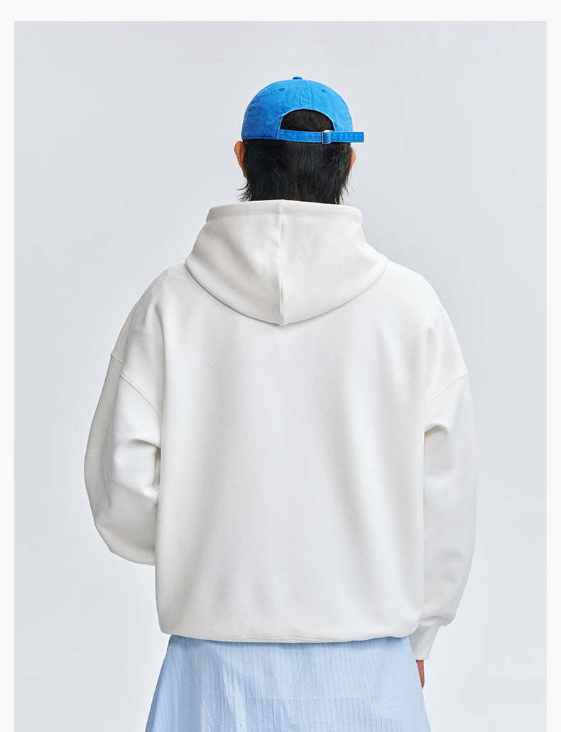 MEDM Basic Letter Logo Suede Hoodie
