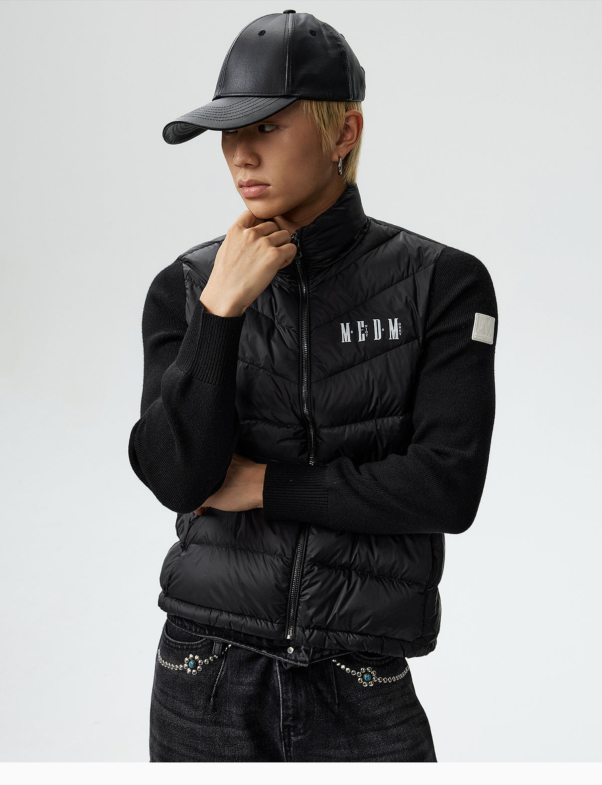 MEDM Shoulder Patchwork Lightweight Down Jacket