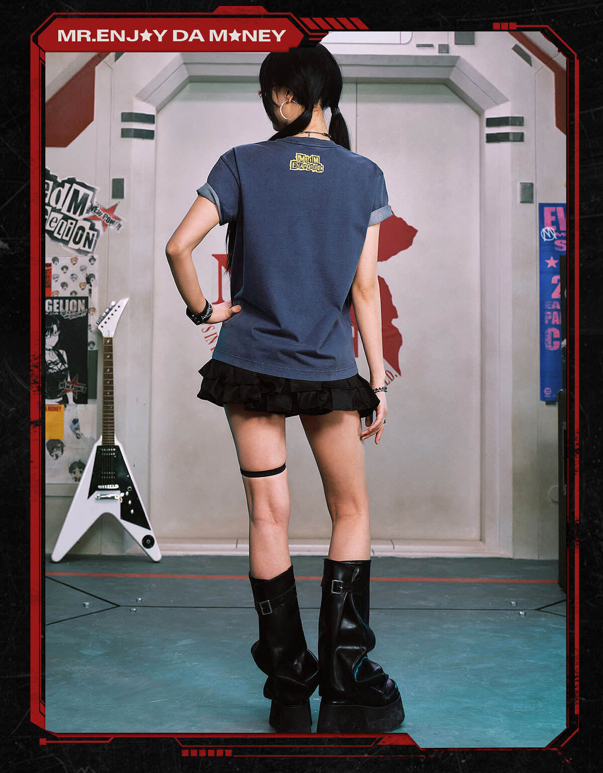 MEDM x EVA NEVER END Washed Unit Graphic Tee