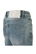 KARMANISTIC Cutoff Washed Flared Jeans