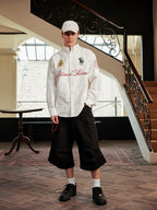 Harsh and Cruel Vintage Embroidered Oxford Loose Long Sleeve Shirt