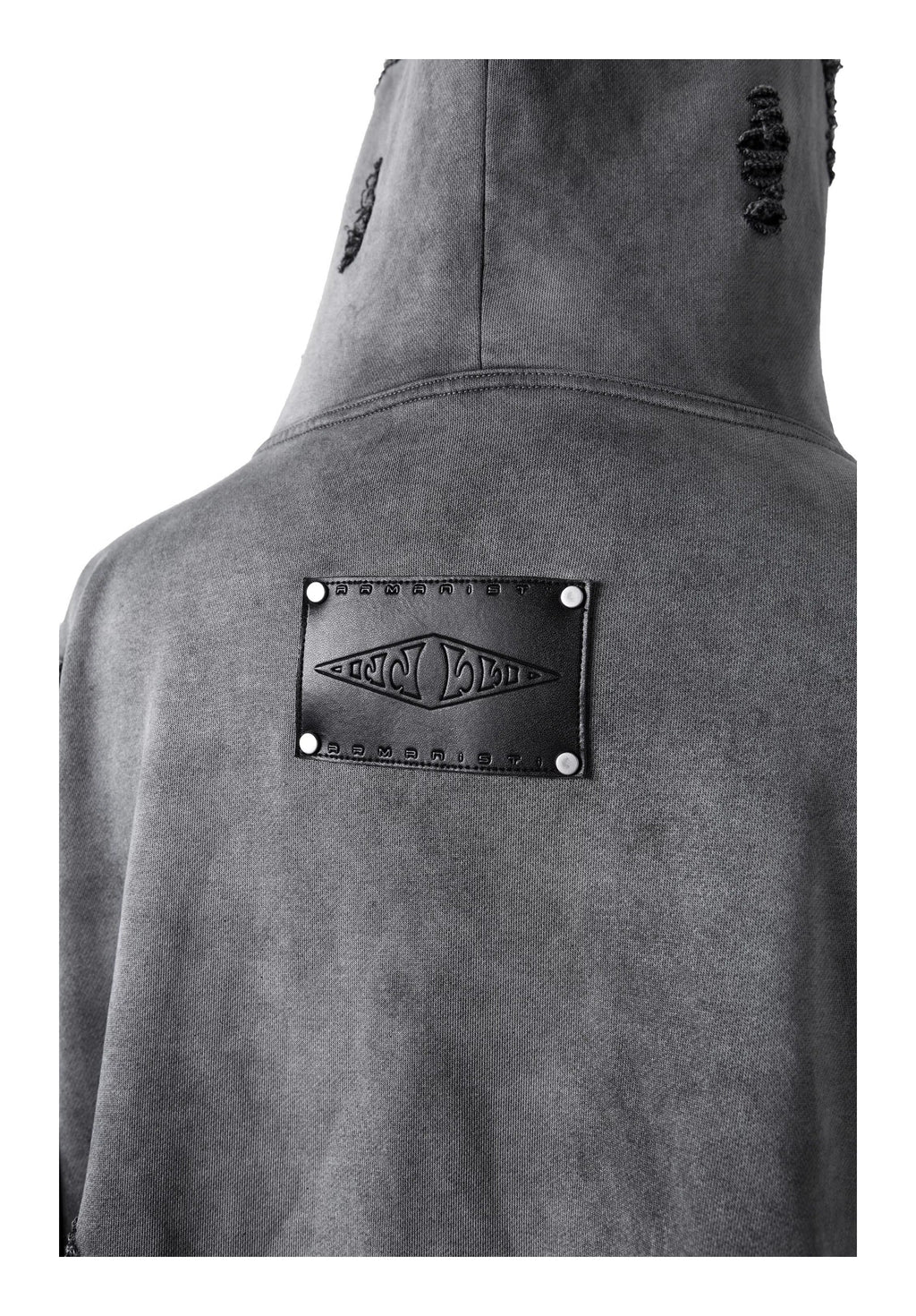 KARMANISTIC Distressed Washed Rivets Hoodie