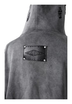KARMANISTIC Distressed Washed Rivets Hoodie