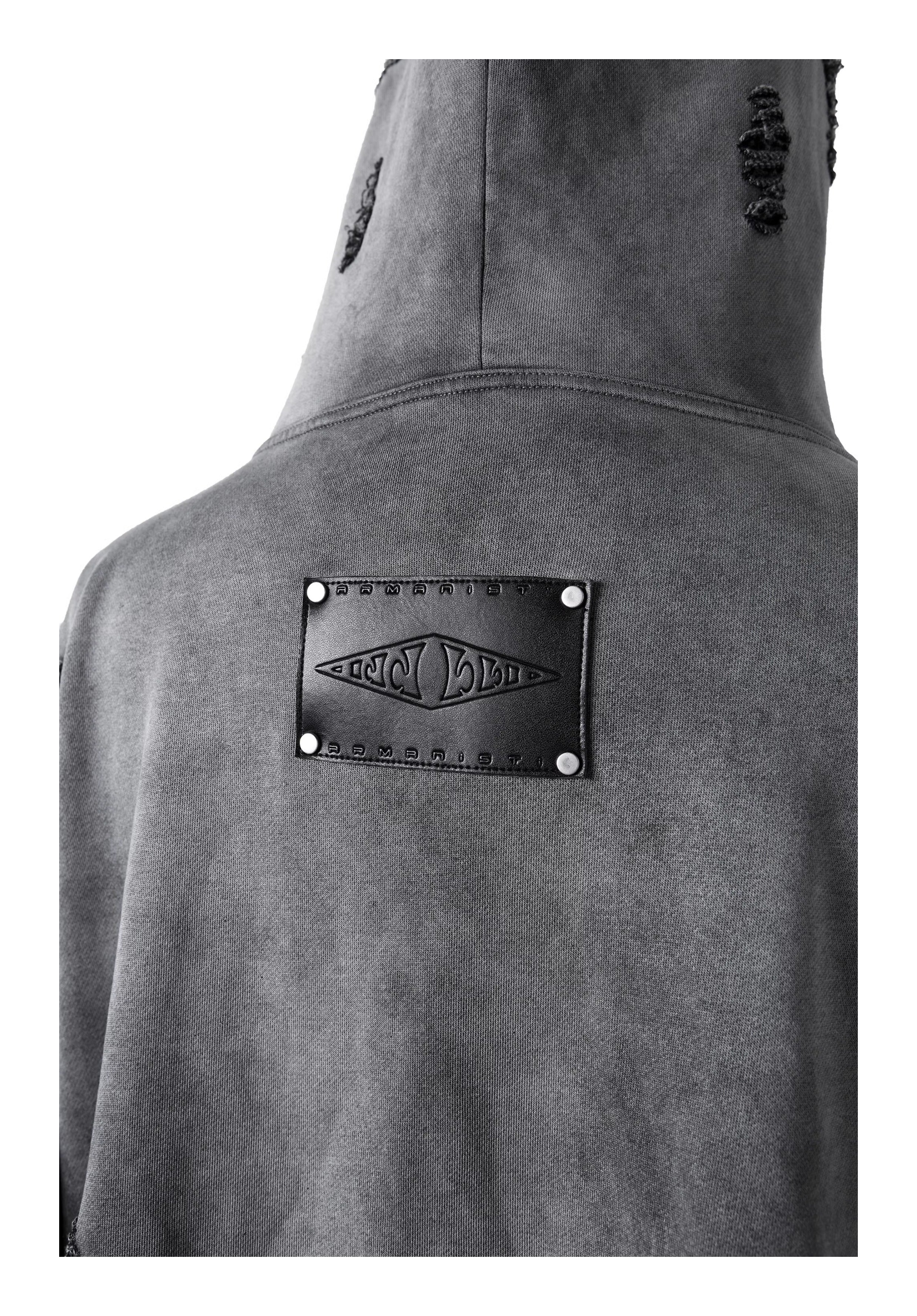 KARMANISTIC Distressed Washed Rivets Hoodie