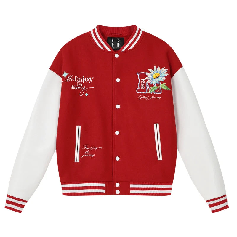 MEDM Daisy Floral Varsity Jacket