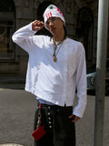 STEEPC Structured Print Double Breasted Long Sleeve Tee