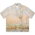 Harsh and Cruel Vintage Forest Lake Oil Painting Cuban Shirt