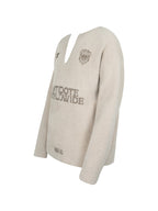 ANTIDOTE Imitation Mink Sports Print Knit Sweater