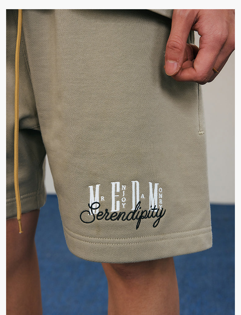 MEDM 3D Embroidered Sweat Shorts
