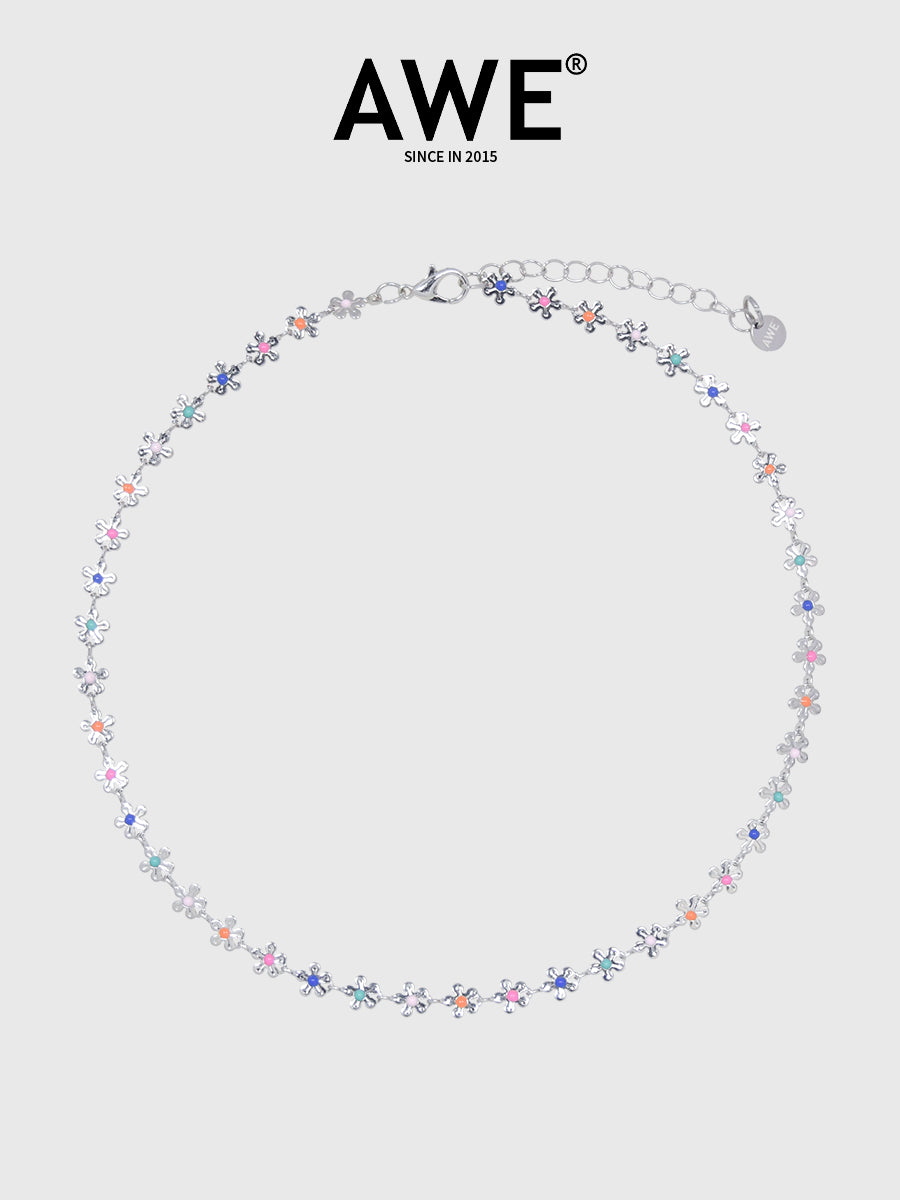 AWE Rainbow Small Daisy Chain Necklace