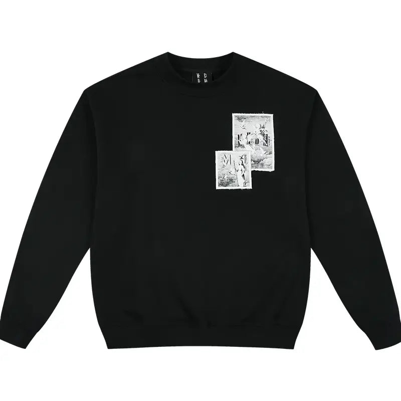 MEDM Angel Print Patch Sweatshirt