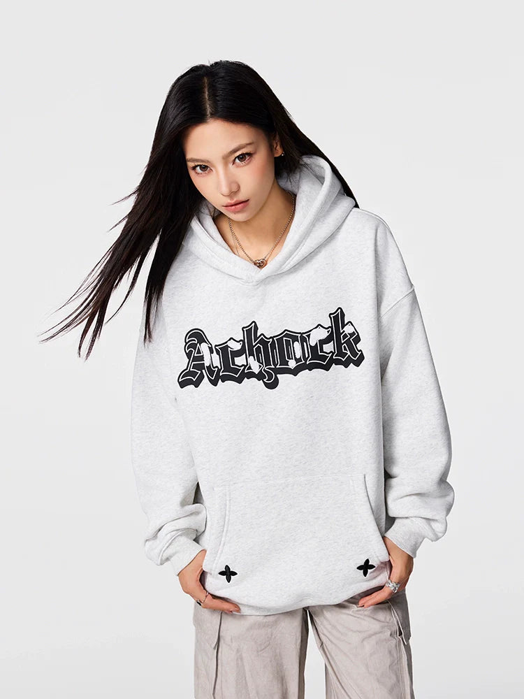 Achock Printed Logo Embroidery Hoodie