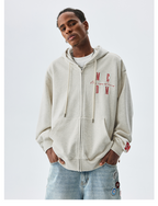 MEDM Basic Logo Embroidery Zip Up Hoodie
