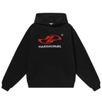Harsh and Cruel Dynamic Embroidered Logo Loose Hoodie