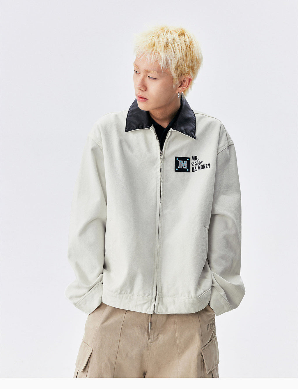 MEDM Turquoise Metal Patch Detroit Jacket