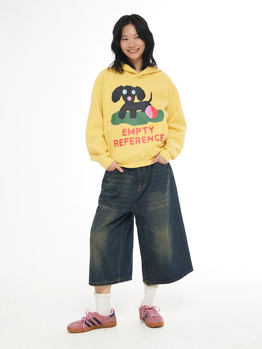 EMPTY REFERENCE Puppy Logo Print Hoodie