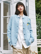 MEDM Floral Vine Embroidered Knit Cardigan