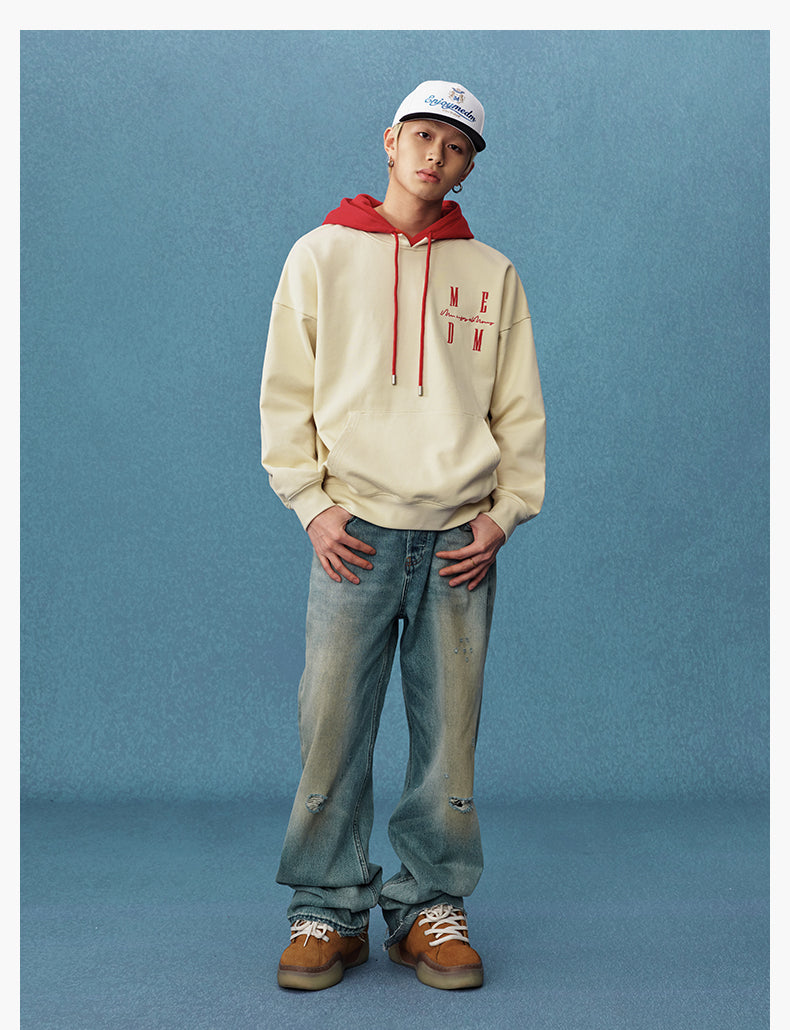 MEDM Layered Look Color Block Hoodie