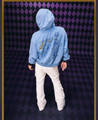 MEDM × JOJO Washed Graphic Print Zip Up Hoodie