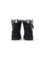 KARMANISTIC Nubuck Leather Embroidered Work Boots