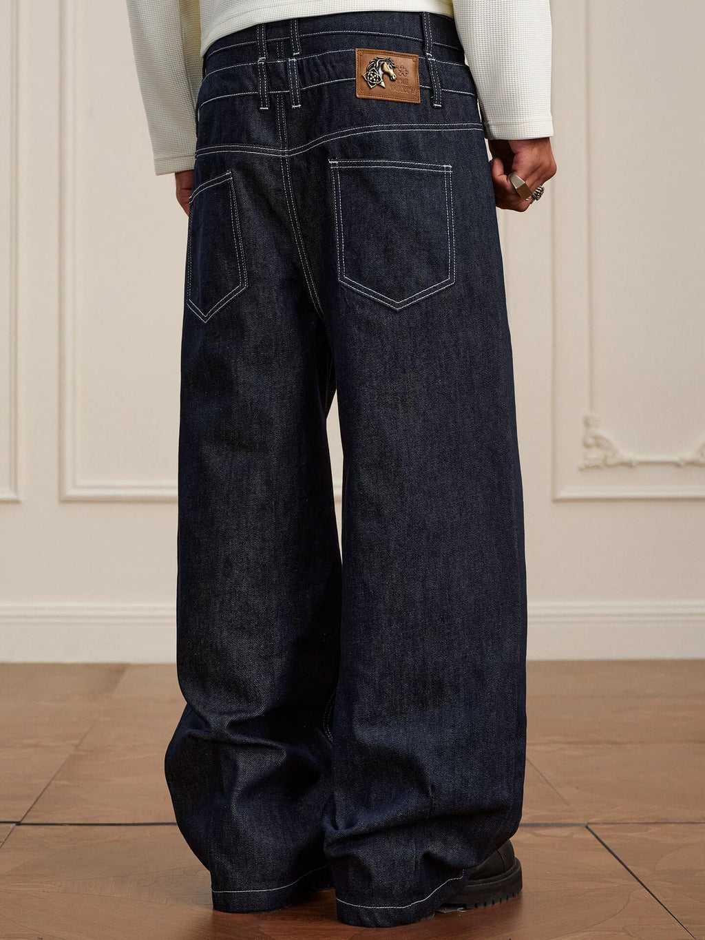YADcrew Double Waist Buttoned Jeans