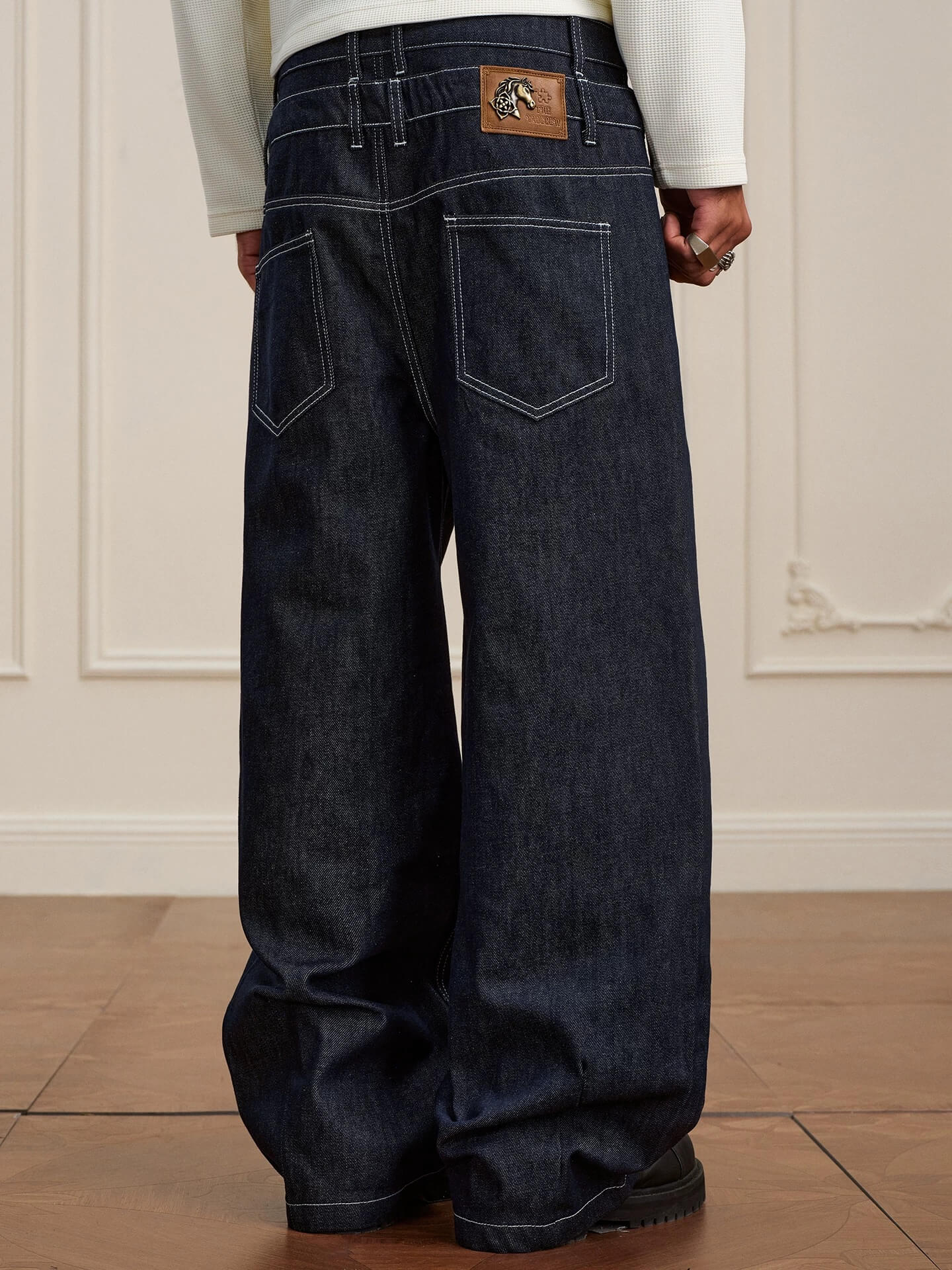 YADcrew Double Waist Buttoned Jeans
