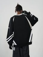 Harsh and Cruel Contrast Racing Knitted Sweater