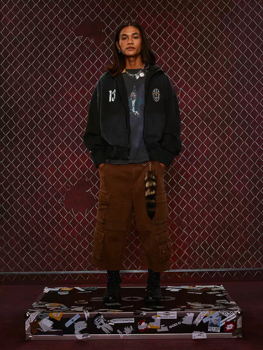 SOD Co. Soccer Layered Zip Up Hoodie