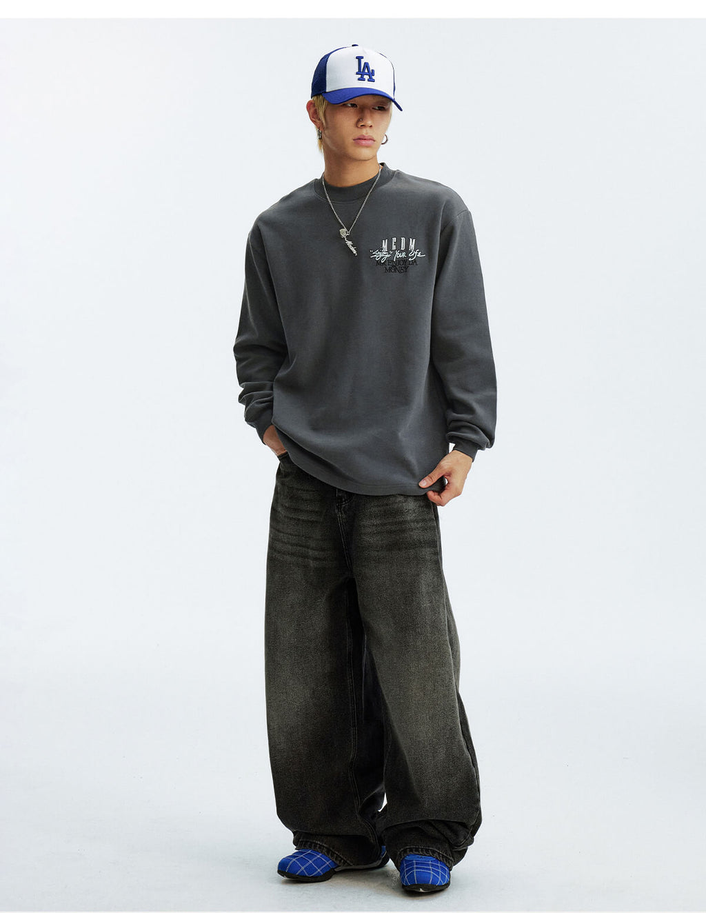 MEDM Warm Fleece Basic Long Sleeve Tee