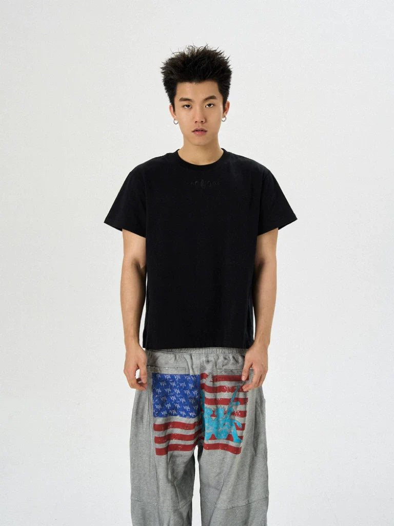 KARMANISTIC Standard Logo Embroidery Boxy Fit Tee