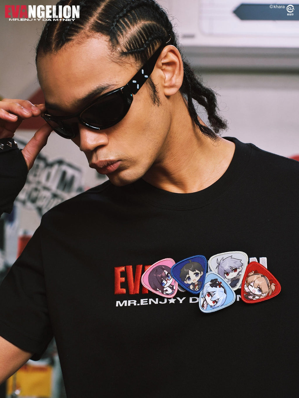 MEDM x EVA NEVER END Cute Character Velcro Patch Tee
