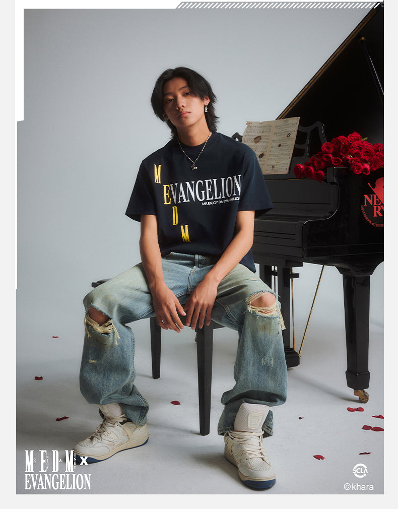 MEDM x EVA Basic Letter Logo Tee