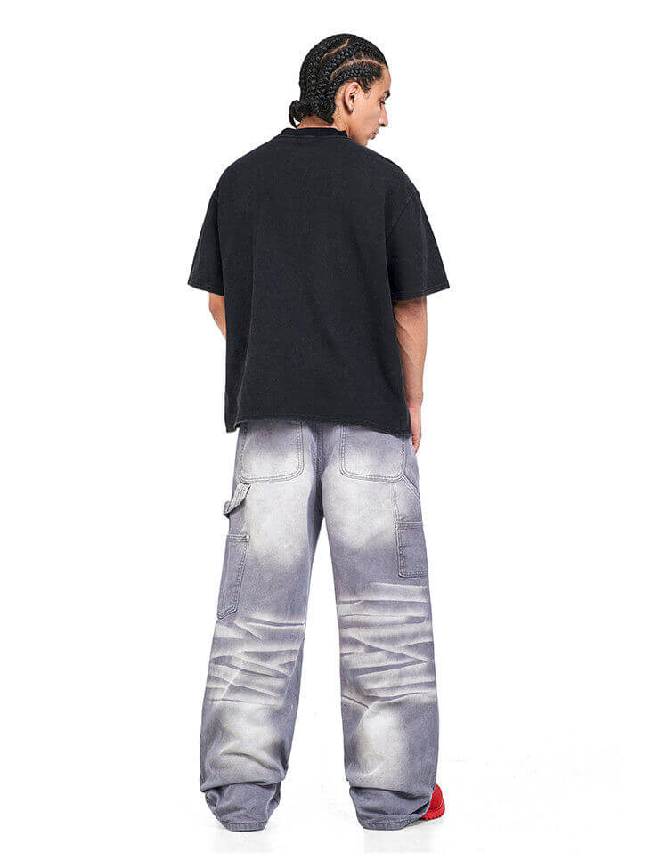 F3F Select Stone Washed Baggy Painter Jeans