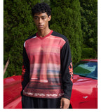 S45 Flame Print Neon Sunset Long Sleeve Tee
