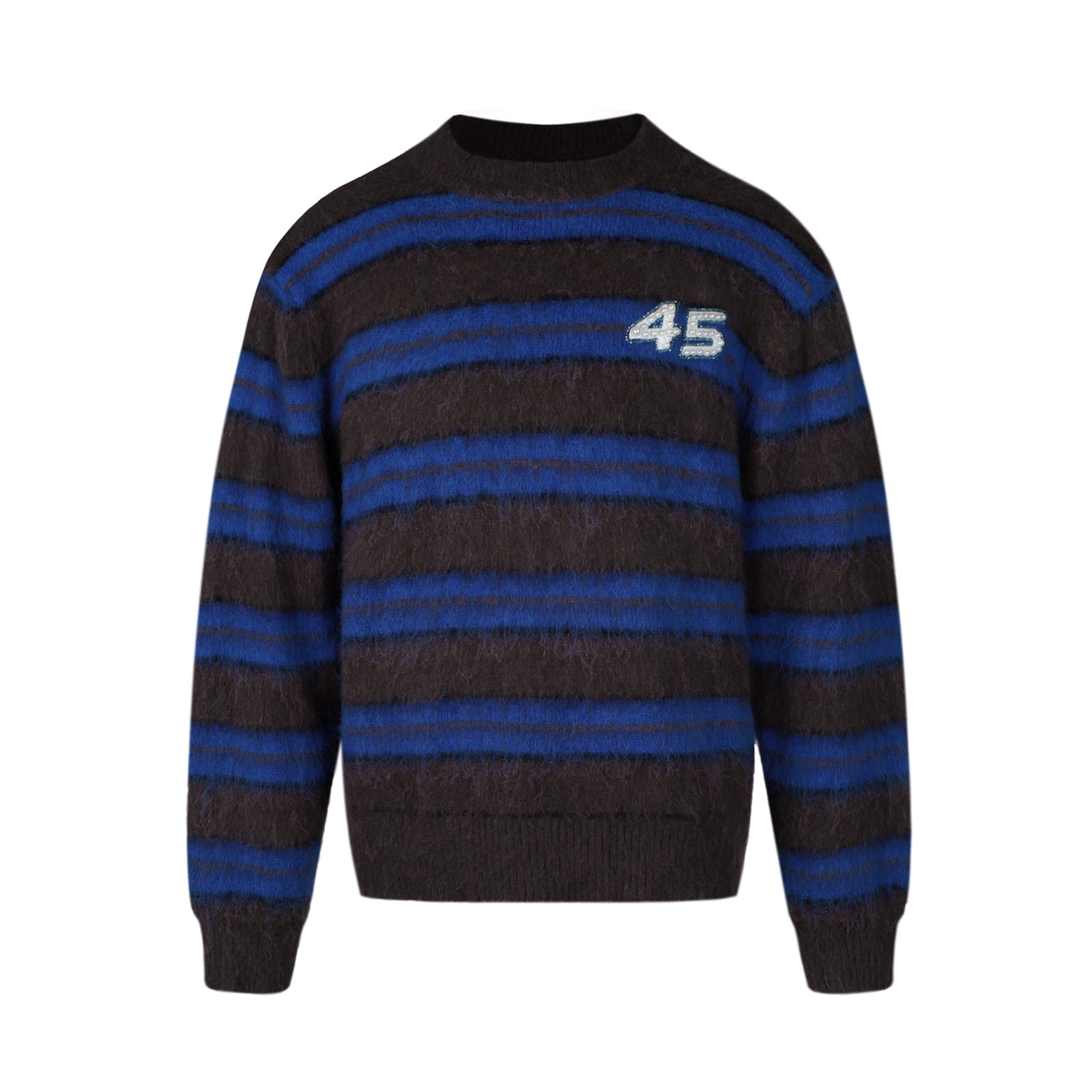 S45 Striped Pearl Brushed Knit Sweater