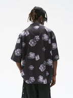 Harsh and Cruel 3D Dice Print Cuban Shirt