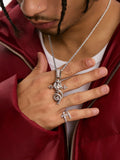 Small Town Kid Snake Pendant Cross Necklace