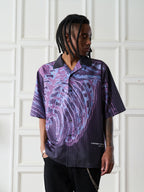 Harsh and Cruel Cyber Skeleton Full Print Cuban Shirt