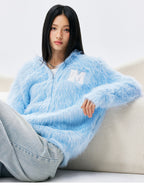MEDM Mohair Hooded Zip Up Jacket