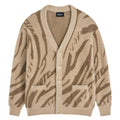 VOTE Tiger Print Knit Sweater Cardigan
