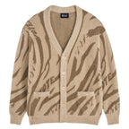 VOTE Tiger Print Knit Sweater Cardigan