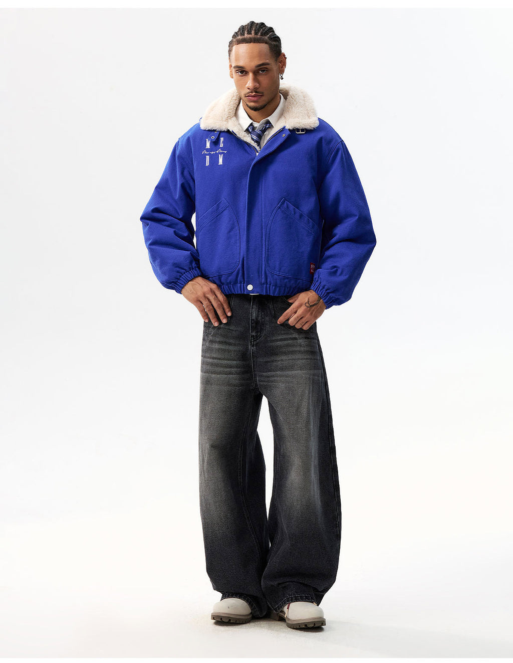 MEDM Sherpa Fleece Quilted Work Jacket