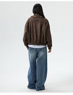 MEDM Detachable Collar Suede Jacket