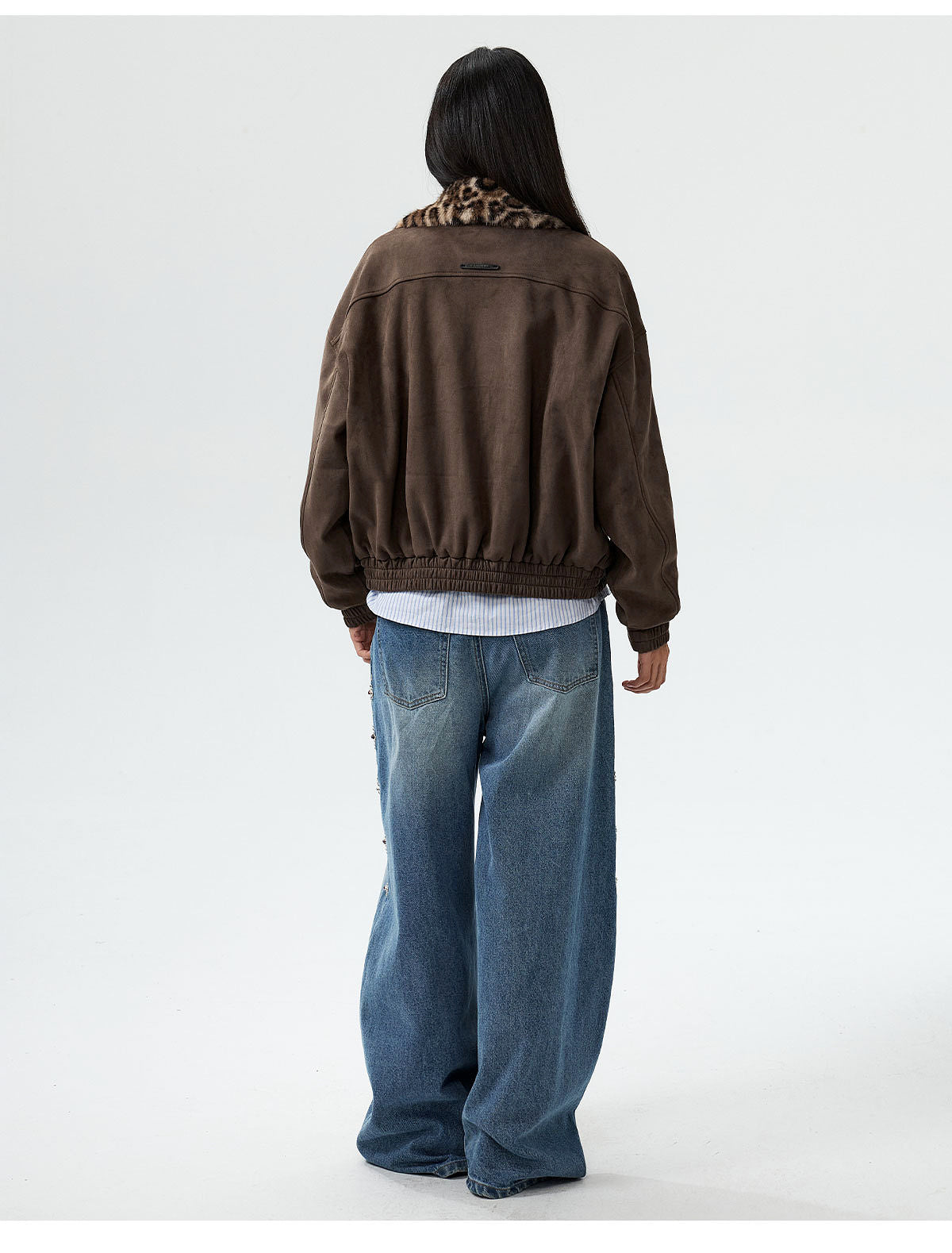 MEDM Detachable Collar Suede Jacket