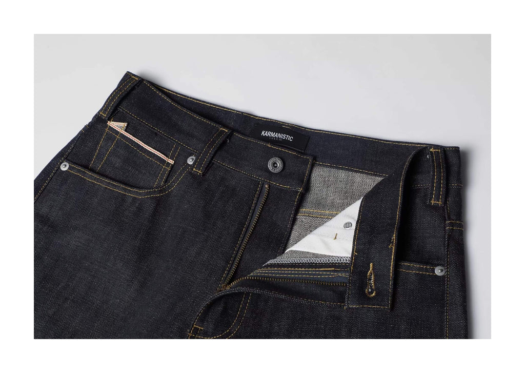 KARMANISTIC Contrast Back Pocket Original Baggy Jeans