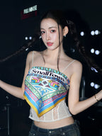Small Town Kid Geometric Pattern Square Scarf