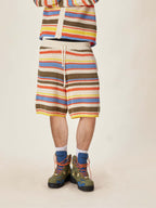 EVILKNIGHT(EK) Multicolor Striped Knit Shorts