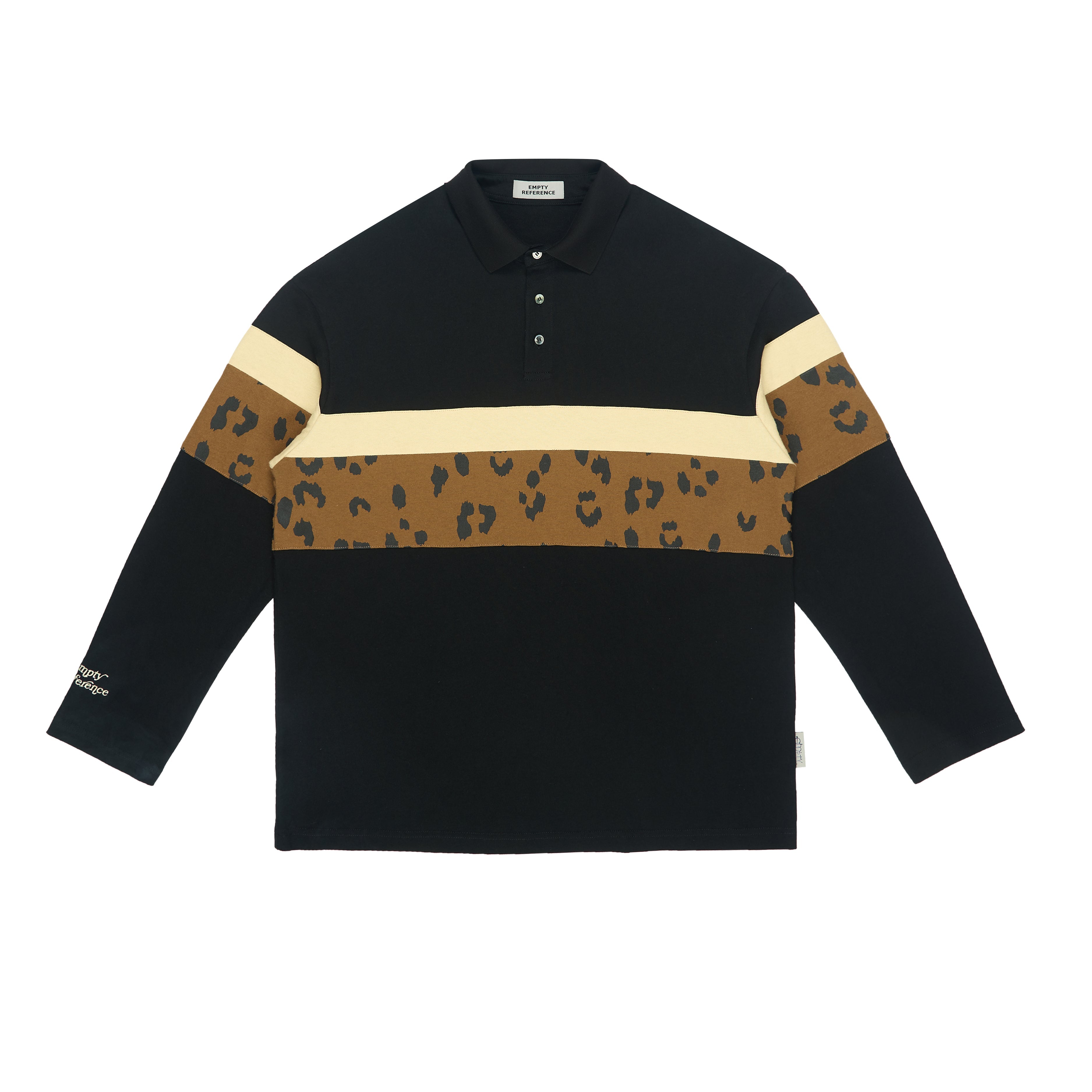 EMPTY REFERENCE Leopard Long Sleeve Polo