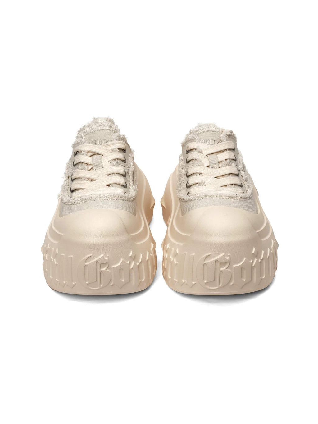 1807 INF-008 Gothic Lace Up Canvas Chunky Half Sneakers